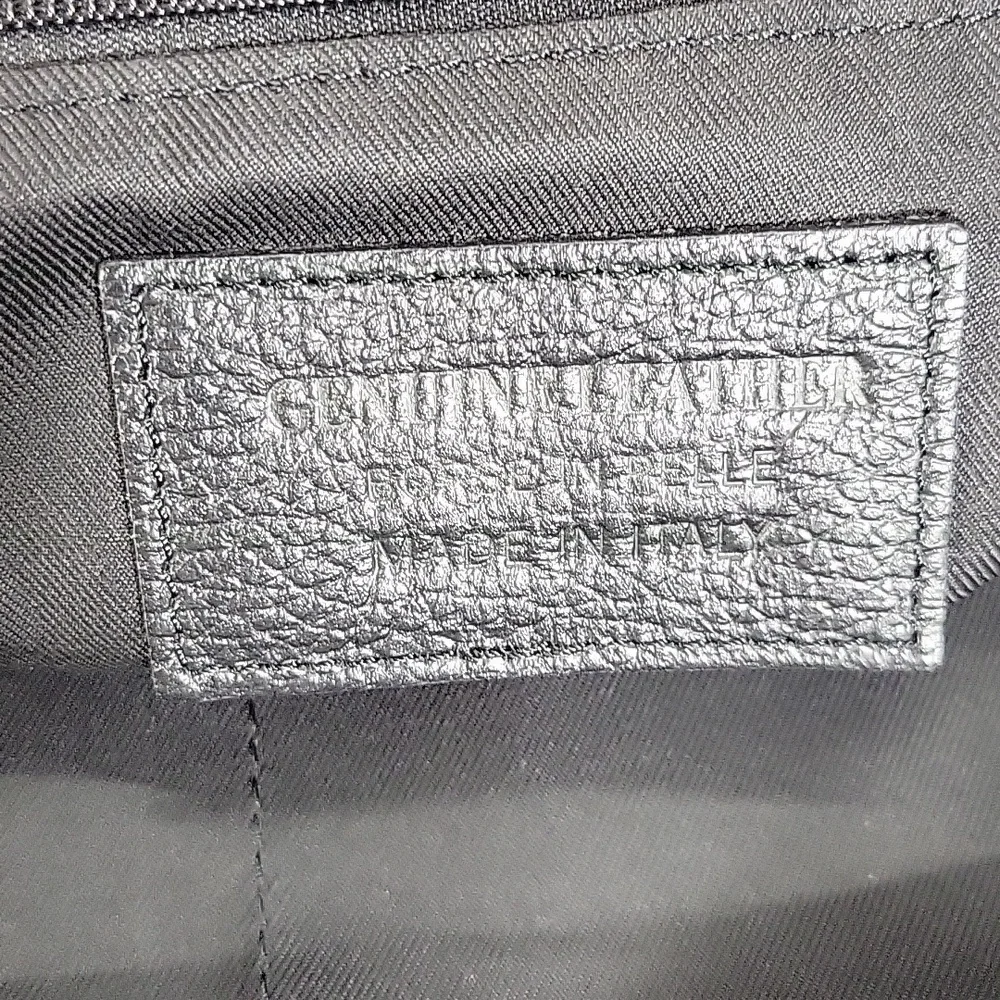 Unicai Firenze Black Pebble Leather Backpack Bag